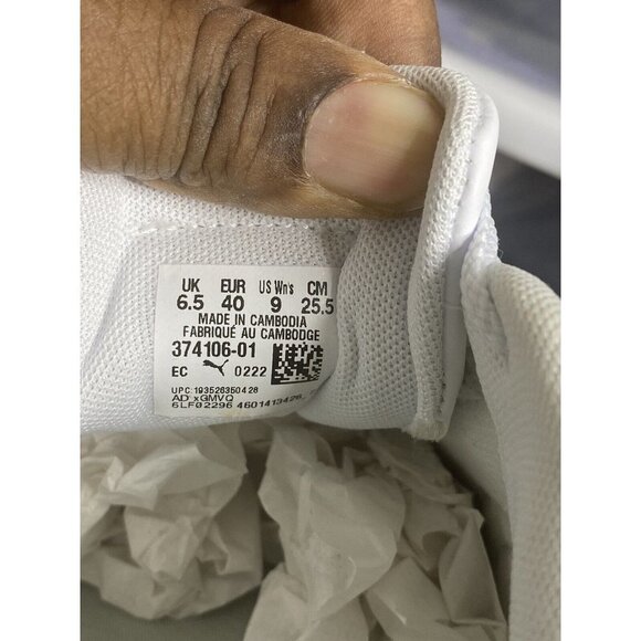 PUMA Womens Carina Court Sneaker Lace Up White‎ Size 9 - Picture 9 of 9